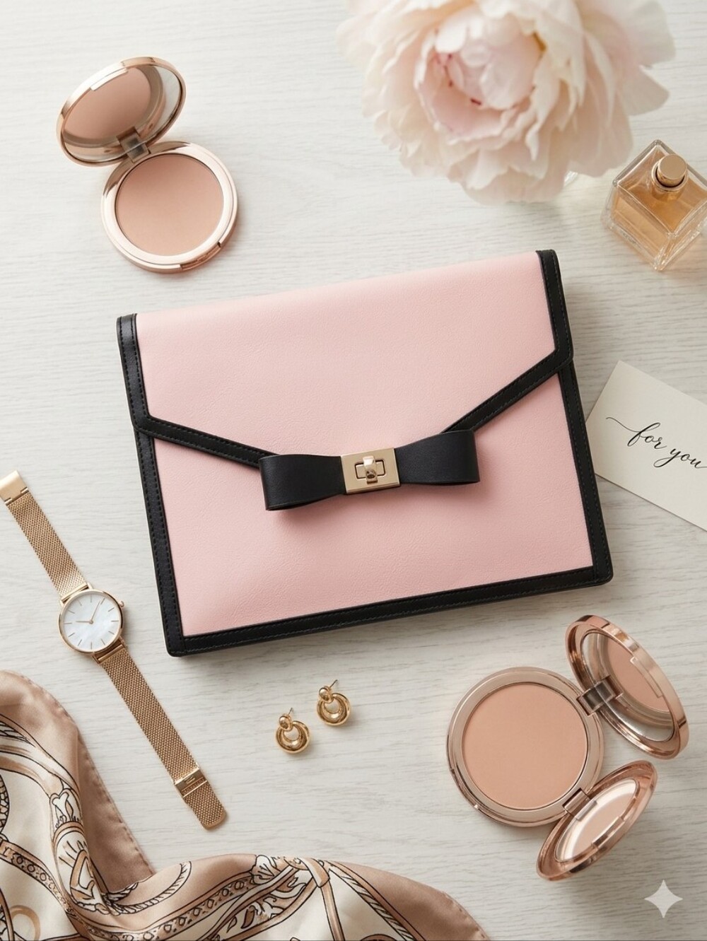 Kate Spade Turnlock Envelope Bow Clutch